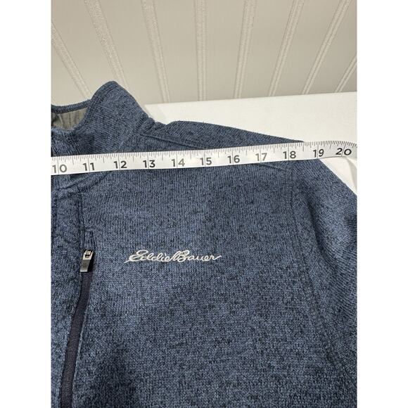 EDDIE BAUER Men’s Tight Knit Quarter-Zip Pullover Blue Size X Large - Picture 5 of 10